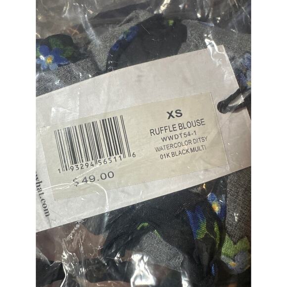 NWT WeWoreWhat REVOLVE Ruffle Blouse Watercolor Ditsy Floral - Medium - Picture 3 of 3